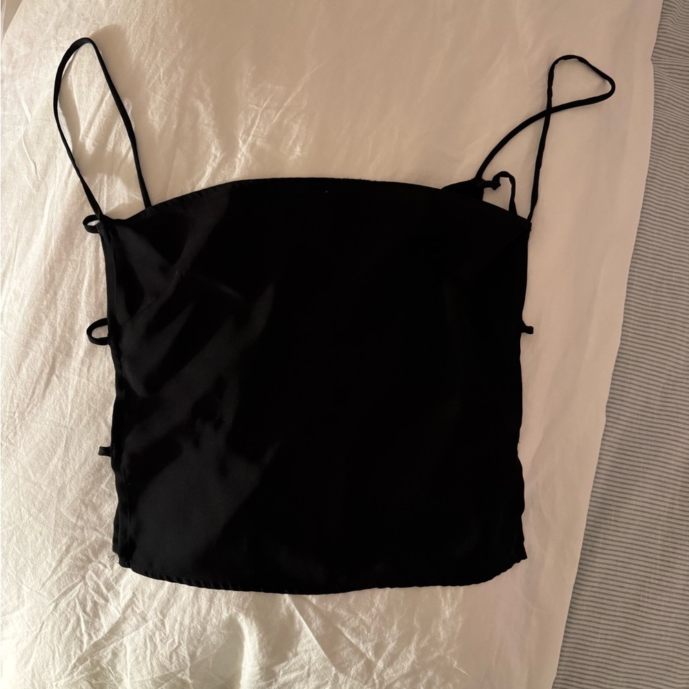 Black tank with cutouts